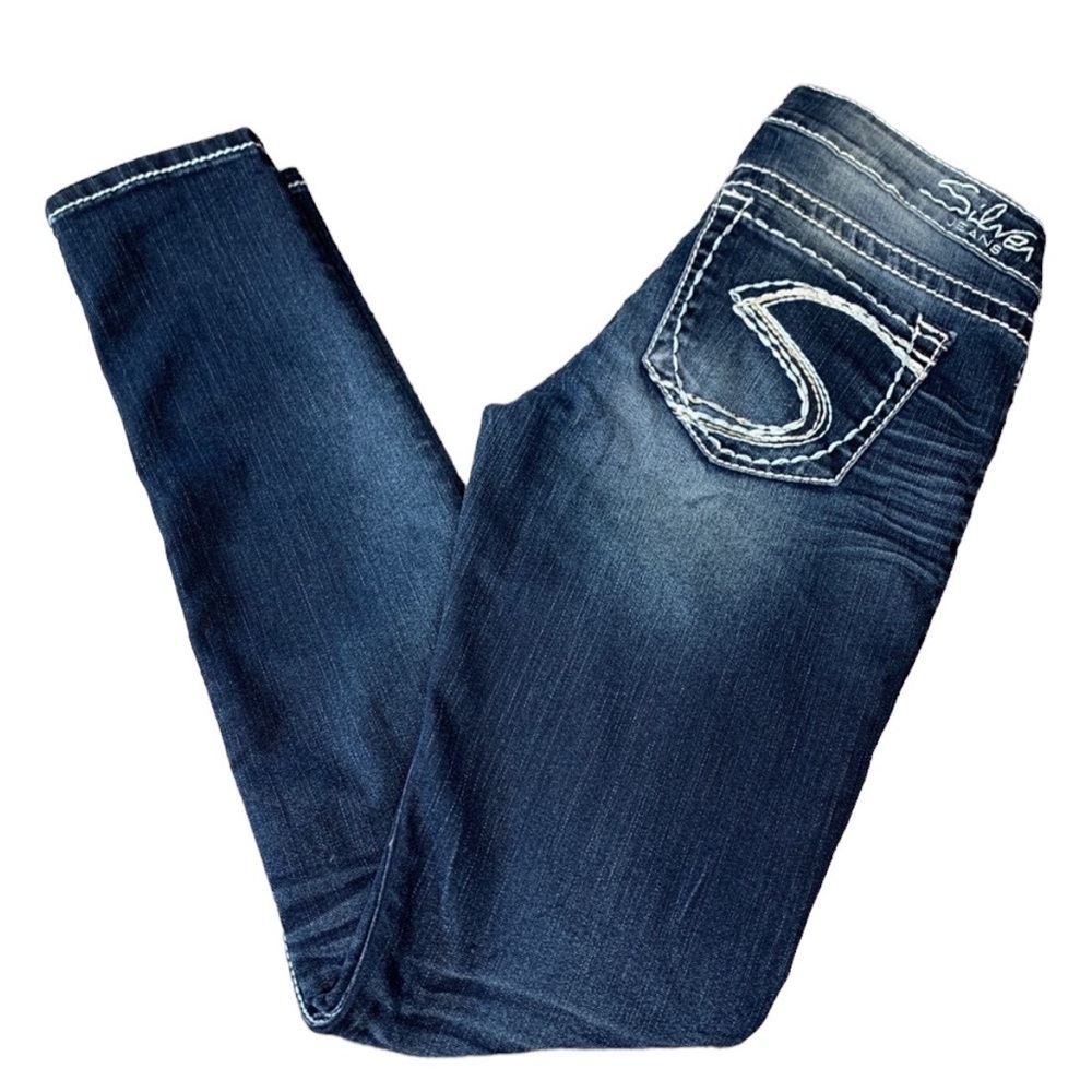 SILVER Jeans 25 Camden Skinny Contrast White Stitching Skinny